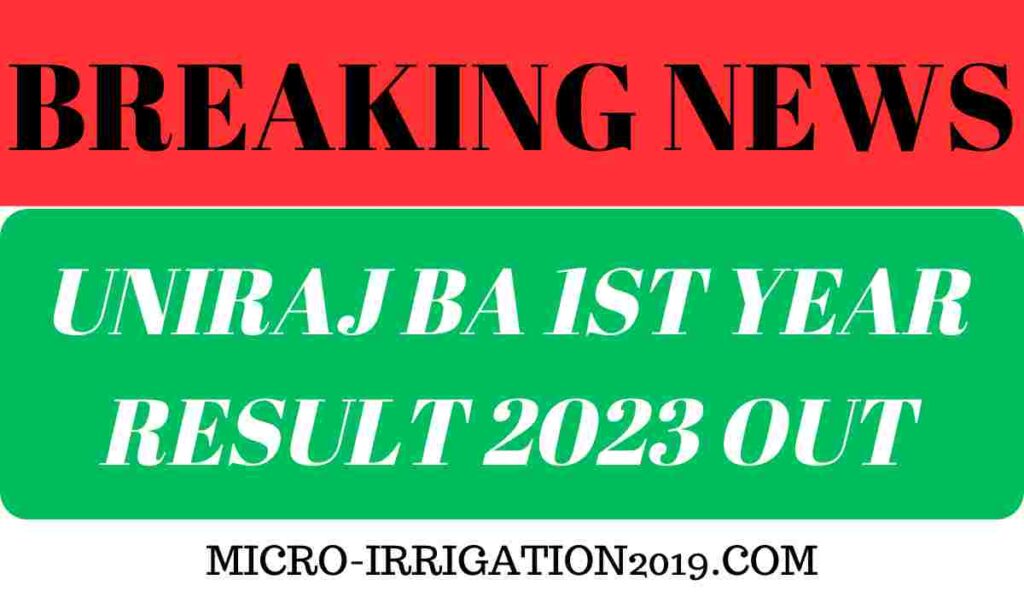 UNIRAJ BA 1st Year Result 2023